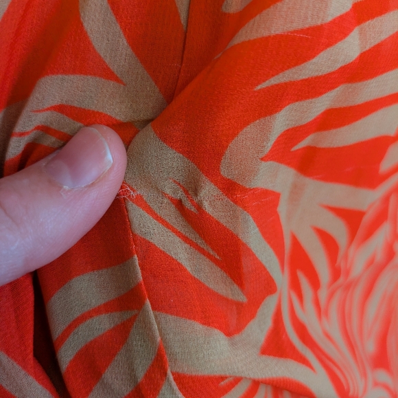 Toccin X RTR Printed Maxi Dress Size 4 Orange - Picture 10 of 10